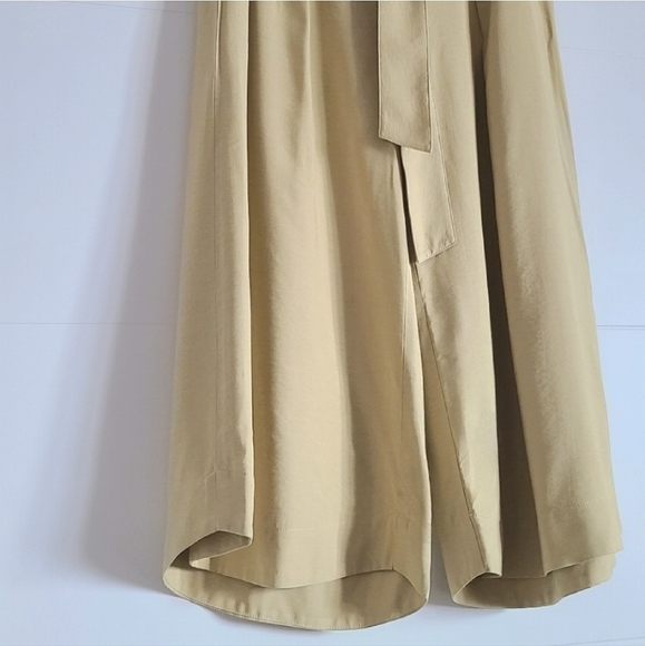 VINCE. Belted Palazzo Cullotes, Size 8, Beige, NWT - Picture 7 of 14